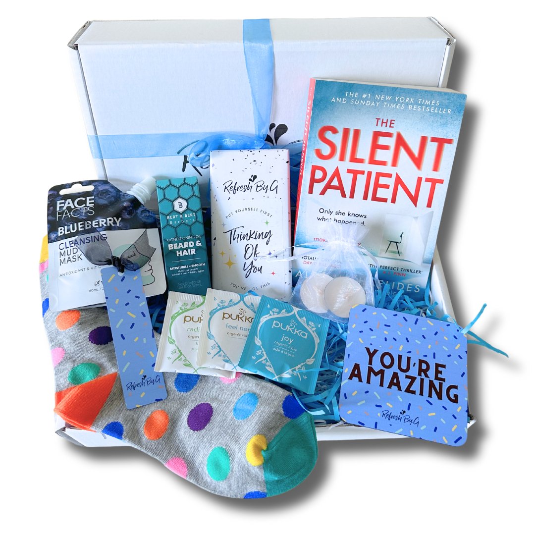 Get Well Soon Gift Box with Alex Michaelides Book - Refresh By G