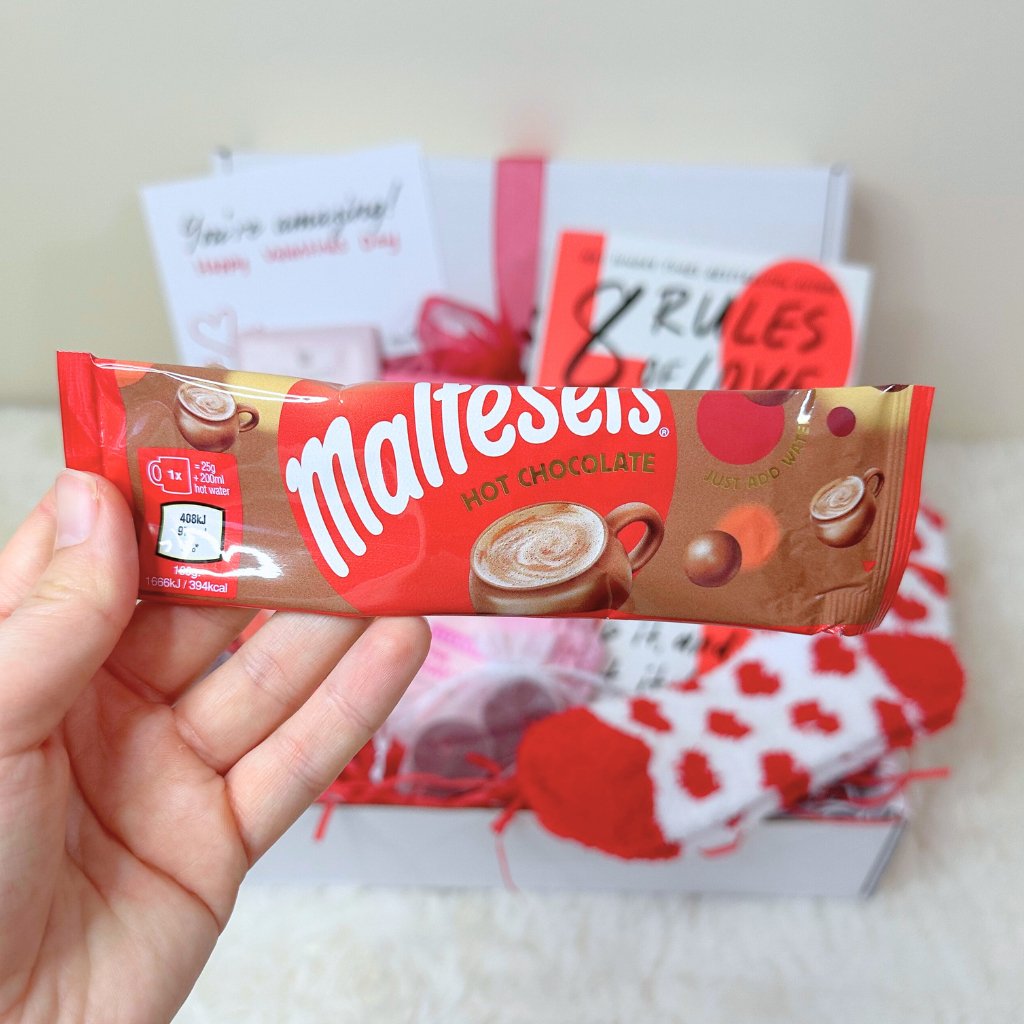 Sachet of Maltesers hot chocolate which is included in the &
