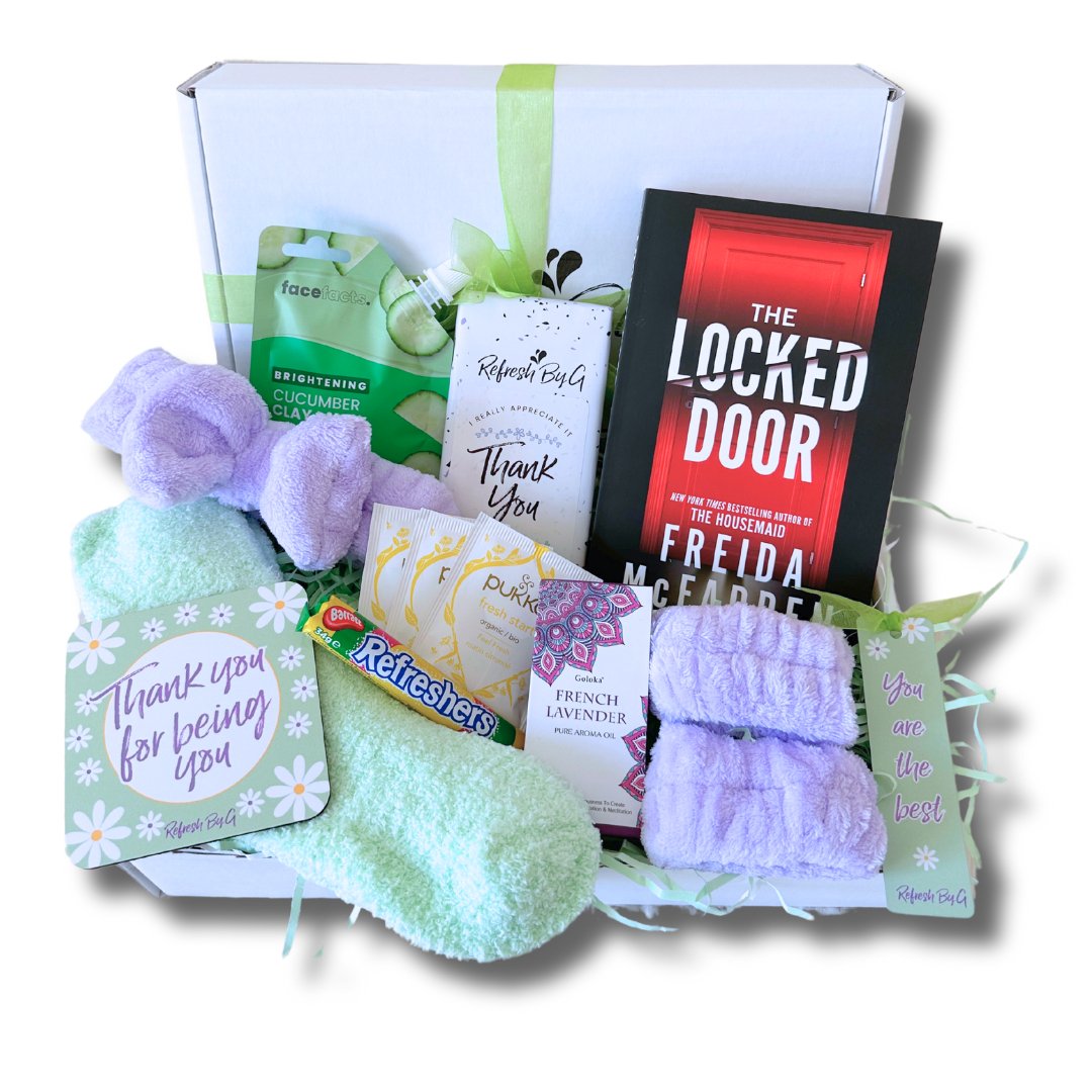 Thank You Self Care Gift Box with Freida McFadden Book - Refresh By G