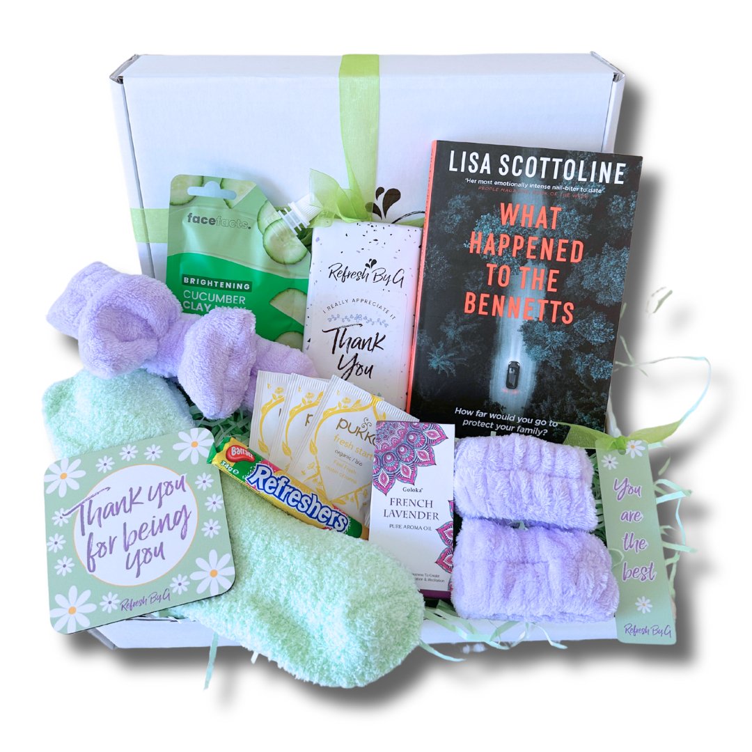 Thank You Self Care Gift Box with Lisa Scottoline Book - Refresh By G